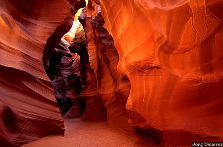 Antelope Canyon, sandstone, entrance, slot canyon, sand, pattern, Page, United States, Arizona, USA, Vereinigte Staten, AZ