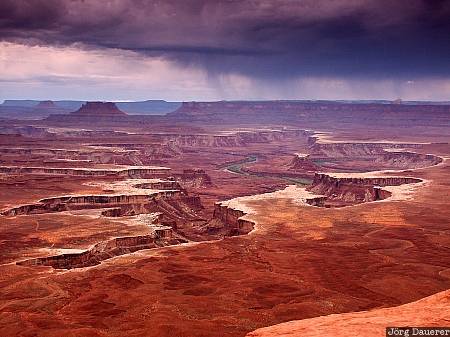 Canyonlands National Park, canyon, Green River Overlook, storm, rain, Island in the sky, Utah, United States, USA, Vereinigte Staten, UT