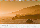 Calendar California September: Pacific coast near Jenner