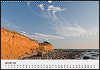 Calendar Denmark January: Cliffs near Reers&oslash;, Zealand