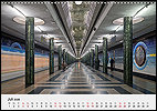 Calendar Uzbekistan July: Kosmonavtlar Metro Station