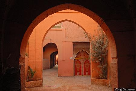 Arches Marrakech, Marrakech-Tensift-Al Haouz, Morocco, Africa, alley, arches, door, Marokko, Marrakesh, Murakush