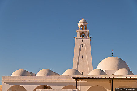 Erriadh, Gouvernorat Medenine, TUN, Tunisia, djerba, Ben Ya&acirc;la Mosque, blue sky