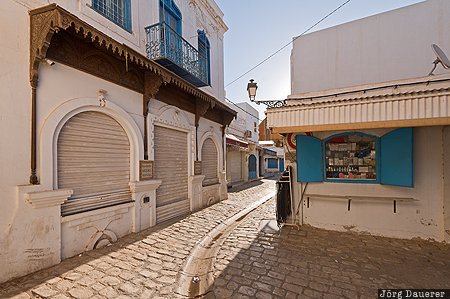Gouvernorat Medenine, Houmt Souk, Djerba, TUN, Tunisia, back-lit, blue