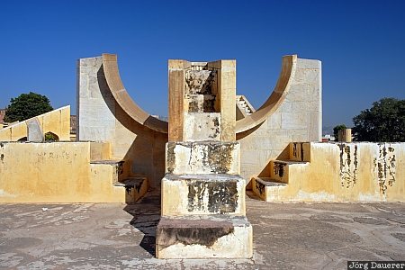 astronomical instrument, astronomy, blue sky, India, Jaipur, Jantar Mantar, Kanota, Rajasthan
