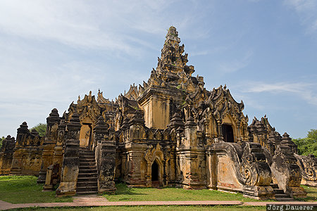 Ava, MMR, Myanmar, blue sky, Buddhist, Burma, monastery, Mandalay Region, Inwa