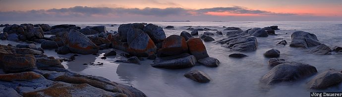 Australia, Tasmania, Bay of Fires, sunrise, tasman sea, rocks, rock, Australien, Down Under, Tasmanien