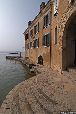 beach, building, Garda, harbor, Italy, jetty, Lago di Garda, Italien, Italia