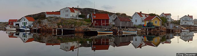 Bj&ouml;rholmen, blue hour, Bohusl&auml;n, huts, kattegat, Kyrkesund, morning light, Sweden