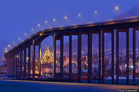 NOR, Norway, Troms, Troms&oslash;, arctic Cathedral, blue hour, church, Norwegen, Norge, Tromso