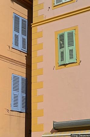 Oletta Facade Corse, FRA, France, Oletta, blue, cap corse, corsica, Frankreich, Korsika