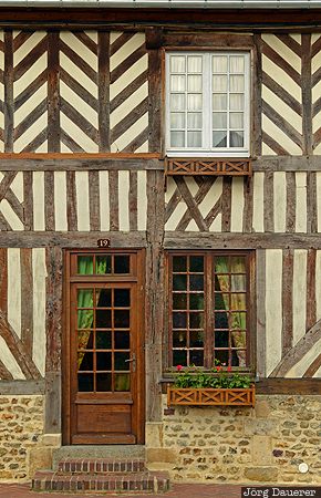 Basse-Normandie, Beuvron-en-Auge, Normandy, FRA, France, door, facade, Frankreich, Normandie