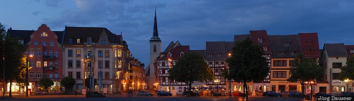 Erfurt blue hour, DEU, Domplatz, Erfurt, evening light, facade, Germany, Thuringia, Deutschland, Thüringen, Thueringen