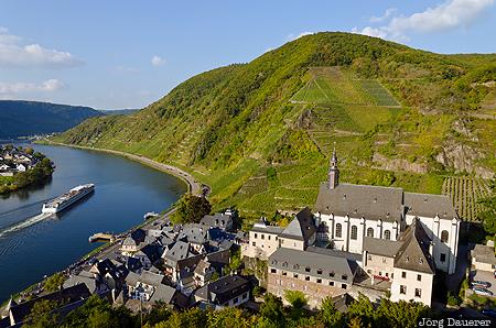 Beilstein Beilstein, DEU, Ellenz, Germany, church, evening light, green, Rhineland-Palatinate, Deutschland, Rheinland-Pfalz