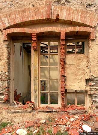 Argentiera, ruin, mine, Sardinia, Italy, Window, Mediterranean