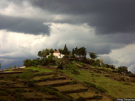 Italy, Sardinia, Dorgali, clouds, dark clouds, green, hill, Italien, Italia, Sardinien, Sardegna
