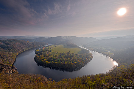 CZE, Czech Republic, Solenice, back-lit, bend, evening light, green, Stredocesk&yacute; kraj, Tschechien, Stredocesky kraj