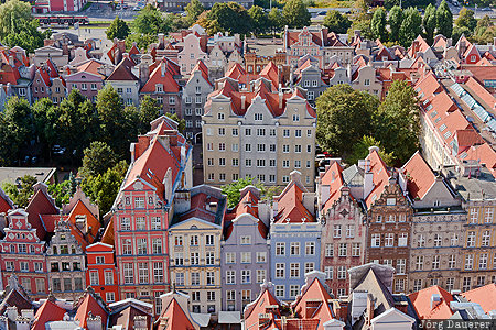 Gdansk, POL, Poland, Pomerania, Bazylika Mariacka, Danzig, gables