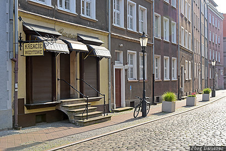 Back-lit alley Gdansk, POL, Poland, Pomerania, back-lit, cobblestone, Danzig
