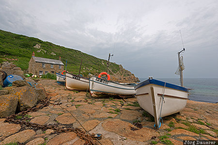 Penberth Cove England, GBR, Porthcurno, St. Levan, United Kingdom, beach, boat, Großbritannien, Vereinigtes Königreich, Grossbritannien, Vereinigtes Koenigreich