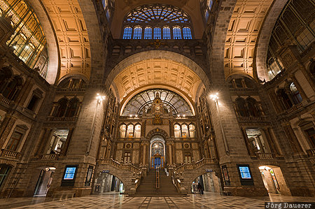 Antwerp, BEL, Belgium, Borgerhout, Flanders, Antwerpen-Centraal, blue hour, Belgien