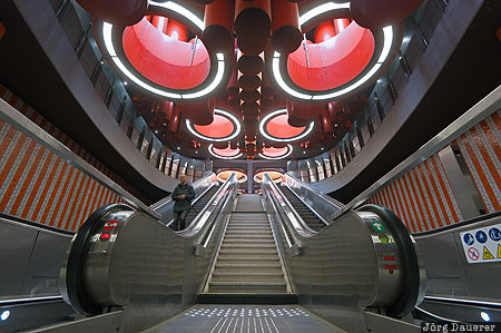 Pannenhuis Metro Station BEL, Belgium, Bruxelles-Capitale, City of Brussels, escalator, metro, Metro Station, Belgien