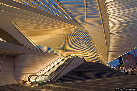 BEL, Belgium, Li&egrave;ge, Wallonia, L&uuml;ttich, blue hour, entrance, Belgien, Liege