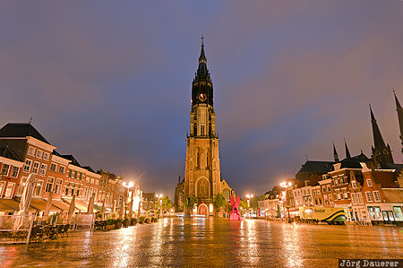 Delft, Netherlands, NLD, South Holland, Nieuwe Kerk, Market Square, Brick Gothic, Niederlande, Holland