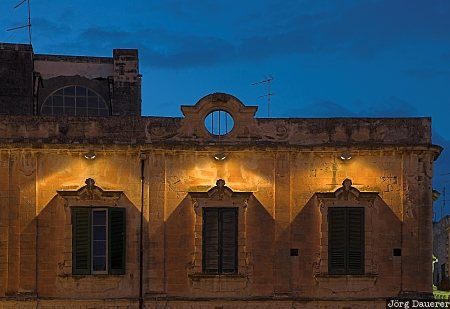 Italy, Puglia, Lecce, Salento, apulia, Piazza del Duomo, artificial light, Italien, Italia, Apulien