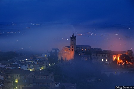 Santa Maria dei Servi Italy, Siena, Tuscany, basilica, blue hour, church, evening light, Italien, Italia
