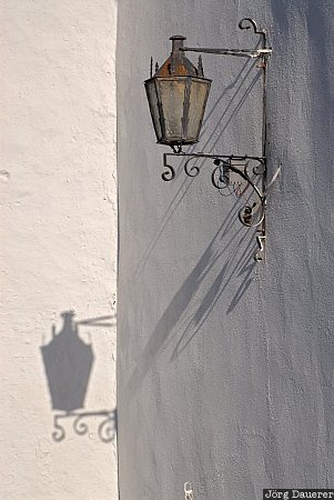 Spain, Andalusia, Ronda, white, lamp, street light, street lamp, Spanien, Espana, Andalucia, Andalusien