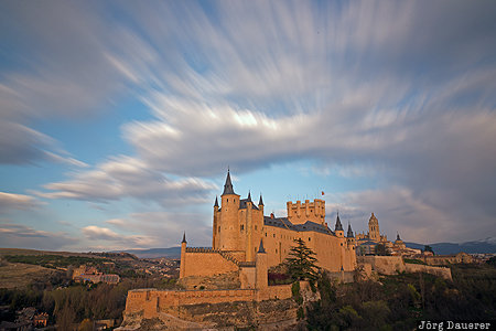 Castilla - Leon, ESP, Segovia, Spain, Alc&aacute;zar, Alc&aacute;zar of Segovia, blue sky, Spanien, Espana