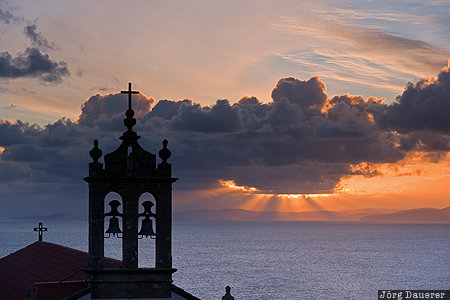 ESP, Galicia, Malpica, Malpica De Berganti&ntilde;os, Spain, atlantic ocean, bell tower, Spanien, Espana