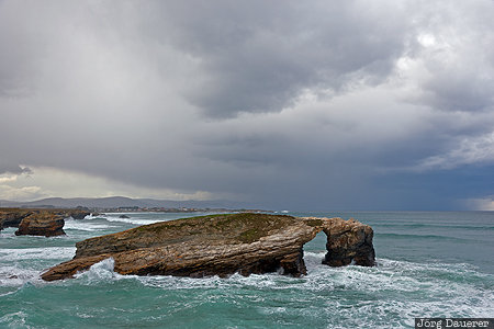 Benquerencia, ESP, Galicia, Pumar&iacute;n, Spain, arch, As Catedrais beach, Spanien, Espana