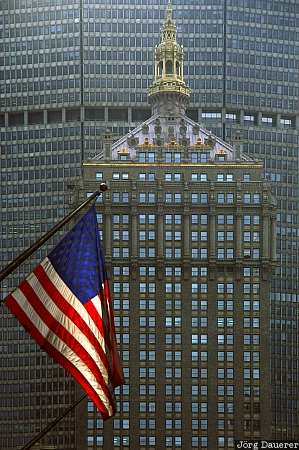 Helmsley Building, Park Avenue, US flag, New York, Manhattan, United States, skyscraper, USA, Vereinigte Staten, NY, New York City, Big Apple