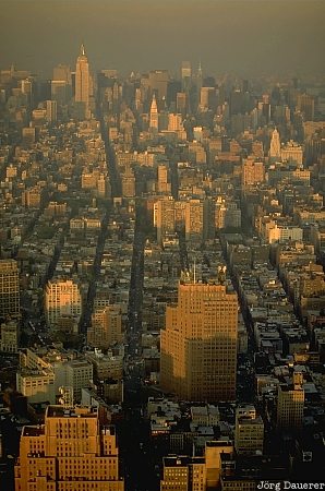 Uptown Manhattan sunset, Midtown, Uptown, view from World Trade Center, WTC, New York, Manhattan, United States, USA, Vereinigte Staten, NY, New York City, Big Apple
