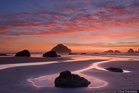 Bandon, Oregon, United States, USA, Bandon Beach, beach, evening light, Vereinigte Staten, OR