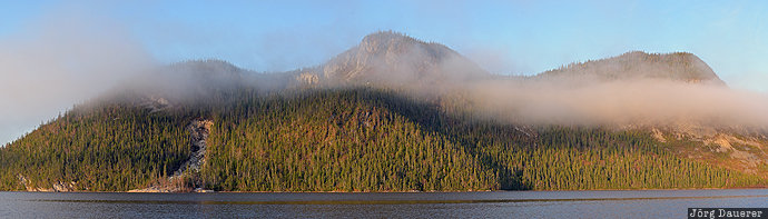 Bonne Bay Little Pond Bonne Bay Little Pond, CAN, Canada, fog, hills, Little Bonne Bay Pond, Lomond, Newfoundland and Labrador, Kanada
