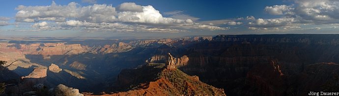 Mount Hayden Arizona, North Rim, United States, Vista Encantada, evening light, grand canyon, mount Hayden, USA, Vereinigte Staten