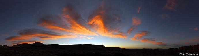 Snow Canyon Ivins, Saint George, United States, USA, Utah, morning light, red clouds, Vereinigte Staten, UT