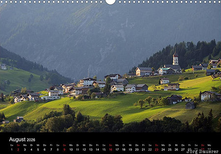 Raggal, Vorarlberg, Austria, calendar, August, &Ouml;sterreich, Oesterreich
