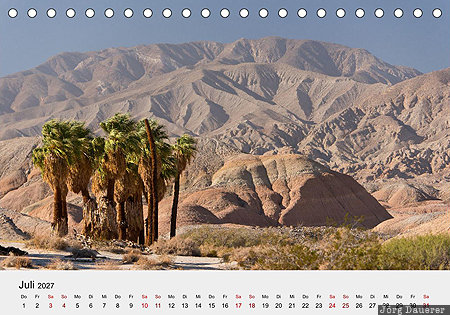 Anza-Borrego Desert State Park, San Diego County, California, USA, calendar, July, German, United States, Vereinigte Staten, Kalifornien, CA