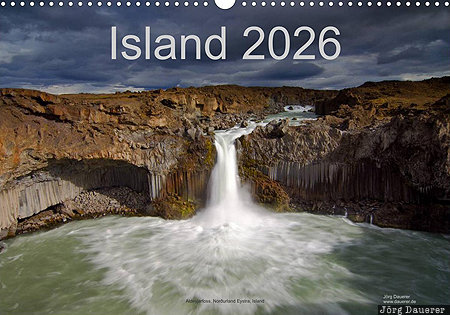 Aldeyjarfoss, Nor&eth;urland Eystra, Iceland, German, calendar, title, Nordurland Eystra